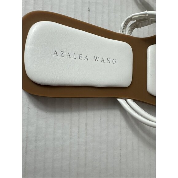 Azalea Wang Women's 8 Stetson White Slip On Square Toe Knot Sandals New 0188 - Picture 4 of 15